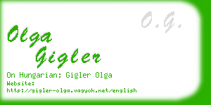 olga gigler business card